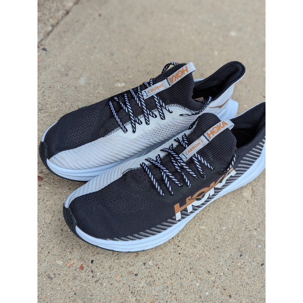 Hoka One One Carbon X 2 Mens Running Shoes White Black Gold 1113526 Size 11
